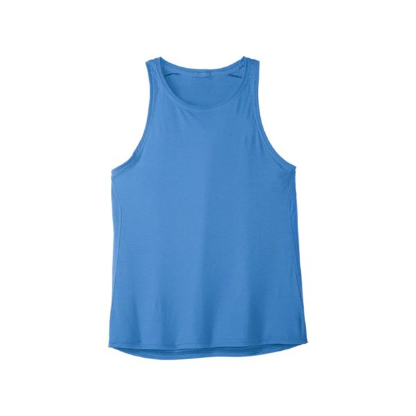 Men’s solid light blue gym singlet with a sleeveless athletic design.