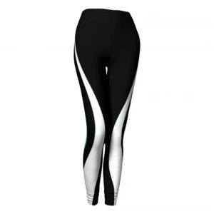 Black & White Contrast High-Waist Women’s Leggings